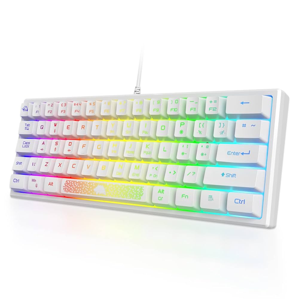 Amazon | Ajazz K61 60%キーボード、RGBバックライト付き